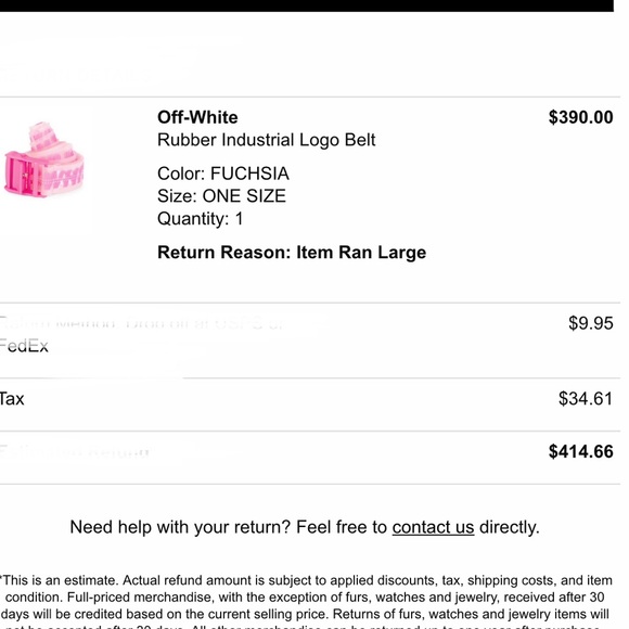 Off-White Rubber Industrial Logo Belt fuschia - Picture 12 of 12